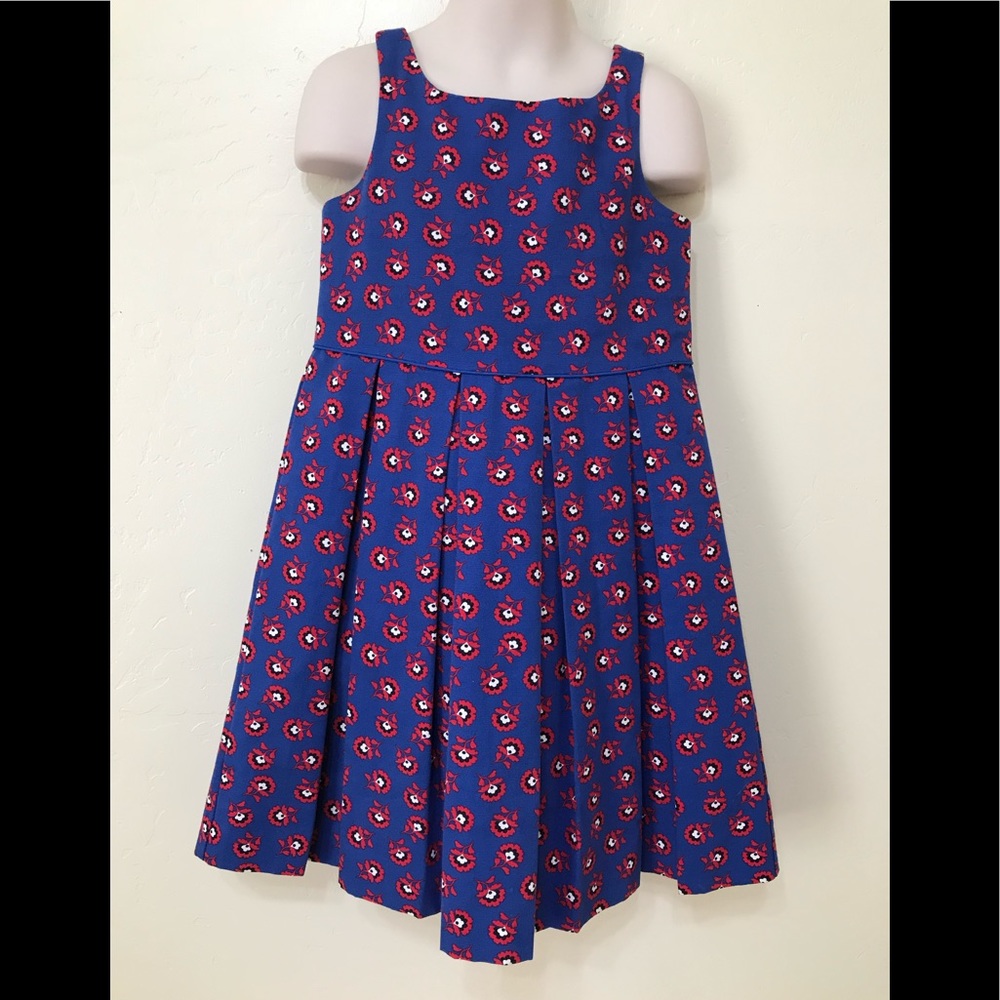 Janie and jack blue and red dress. Size 4.